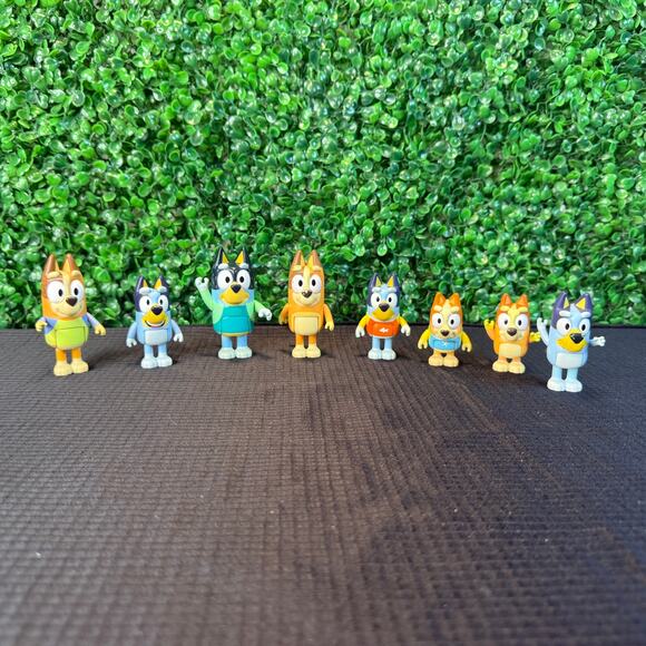Bluey Figures Toys Playset   Family and Friends Set Cake Toppers Kids Toys Gift - Picture 1 of 11
